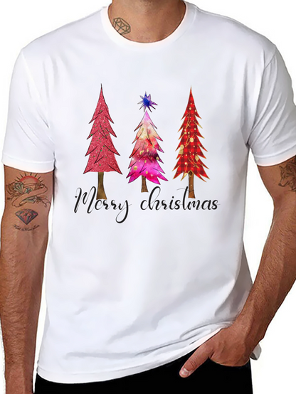 Christmas Tree Graphic Tee - Holiday Festive Shirt