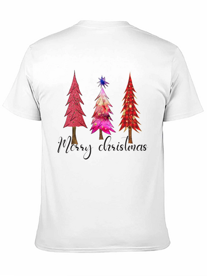 Christmas Tree Graphic Tee - Holiday Festive Shirt