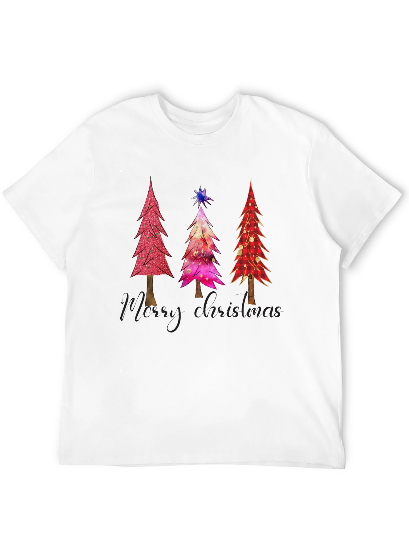 Christmas Tree Graphic Tee - Holiday Festive Shirt
