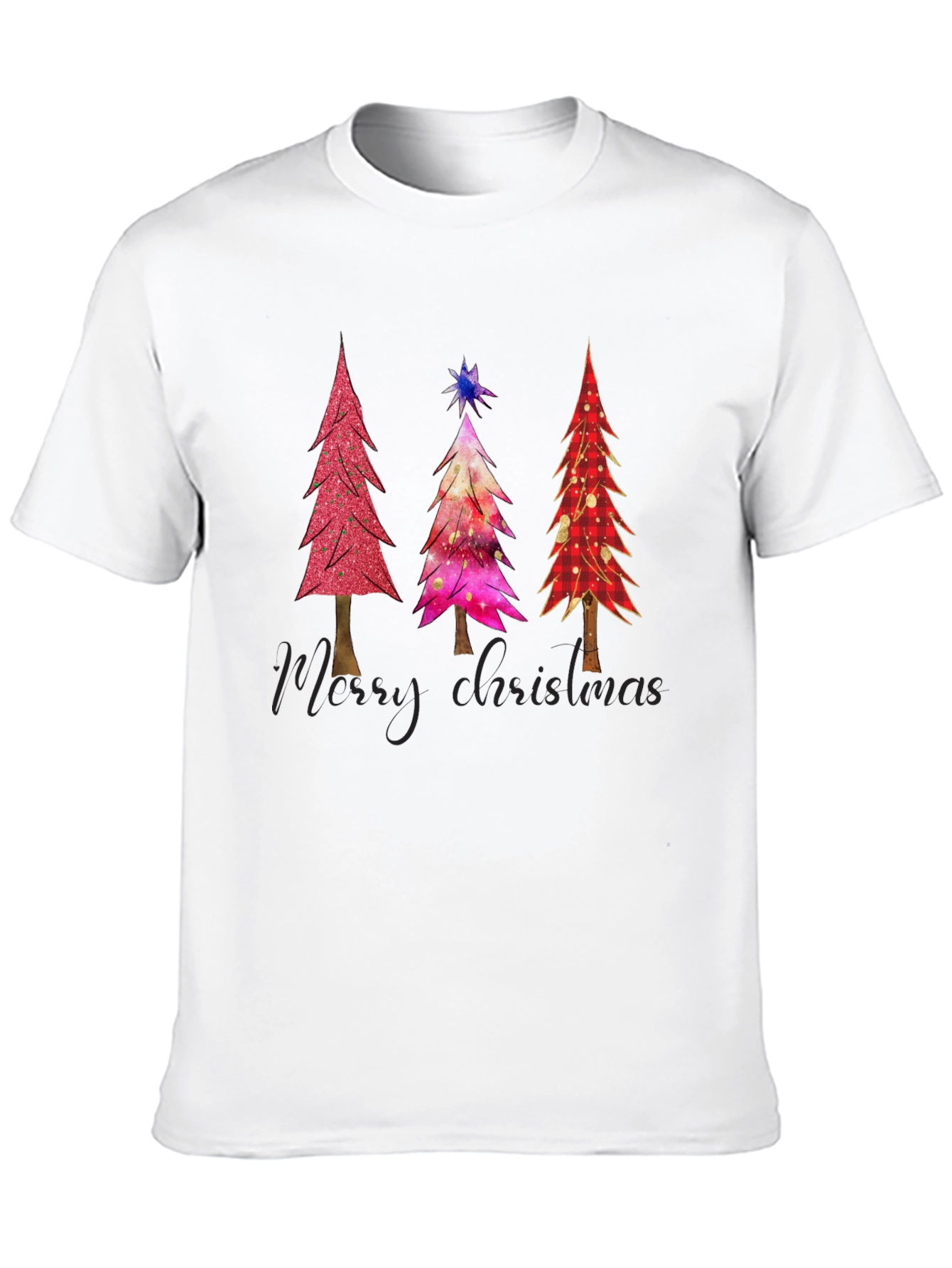 Christmas Tree Graphic Tee - Holiday Festive Shirt