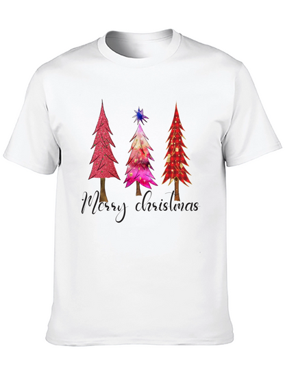 Christmas Tree Graphic Tee - Holiday Festive Shirt