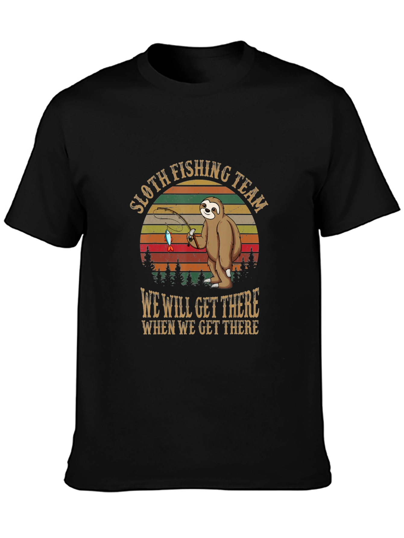 Sloth Fishing Team T-Shirt: Funny & Unique Design