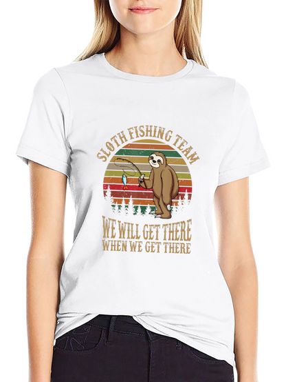 Sloth Fishing Team T-Shirt: Funny & Unique Design