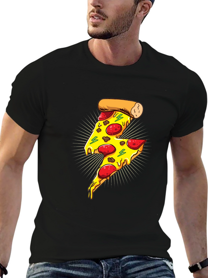 Pizza Lightning Bolt Graphic T-Shirt - Unisex