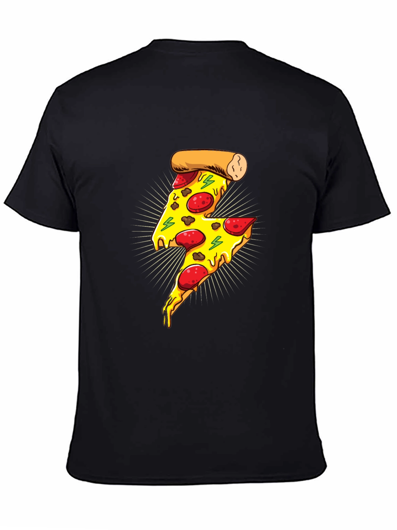 Pizza Lightning Bolt Graphic T-Shirt - Unisex