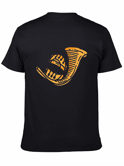 Hunting Horn Graphic T-Shirt - Black