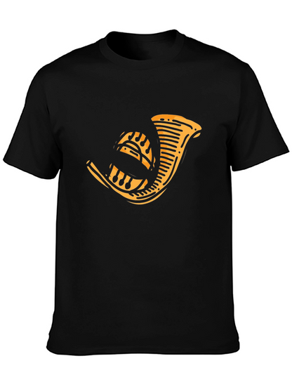 Hunting Horn Graphic T-Shirt - Black