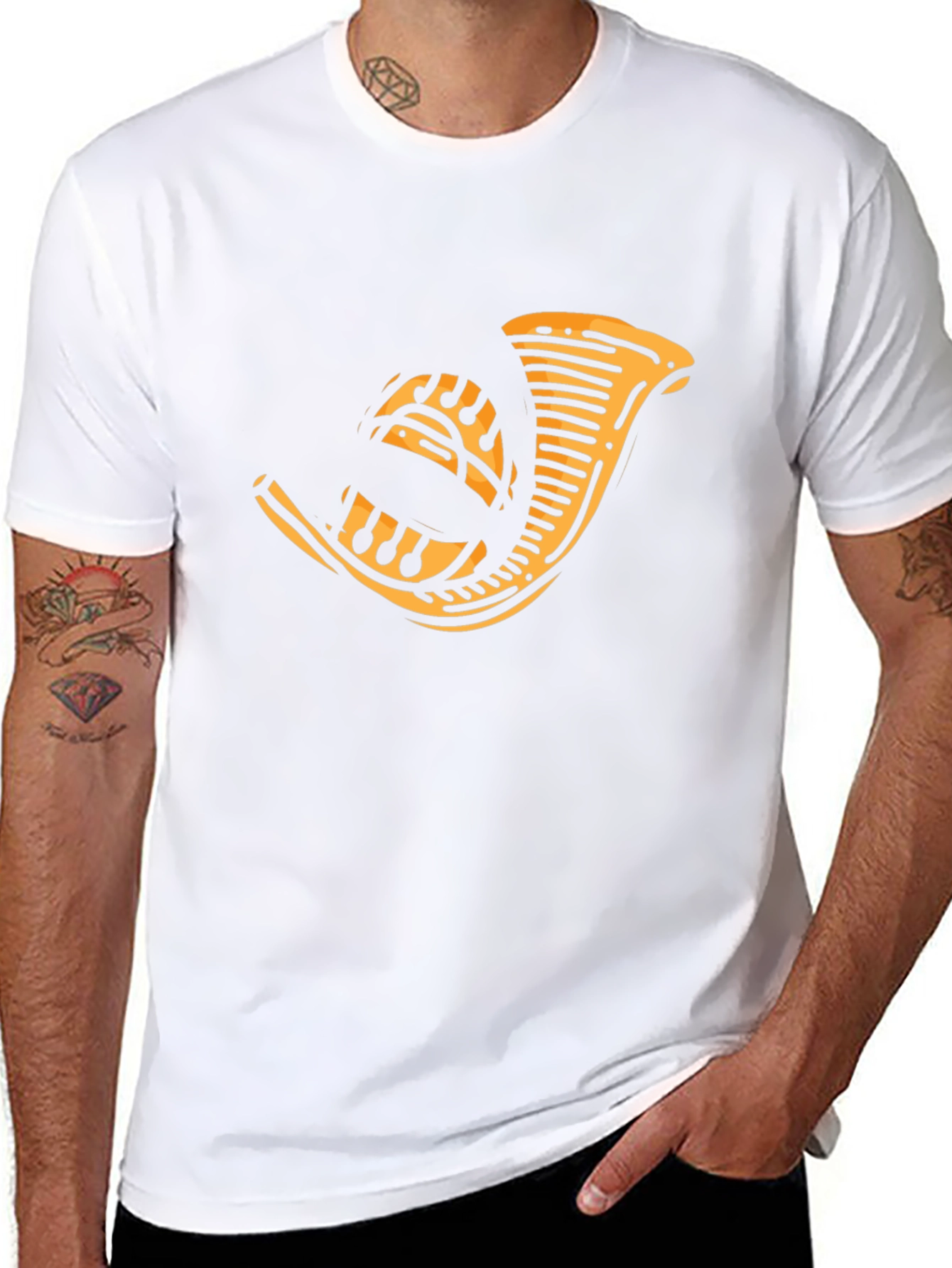 Hunting Horn Graphic T-Shirt - Black
