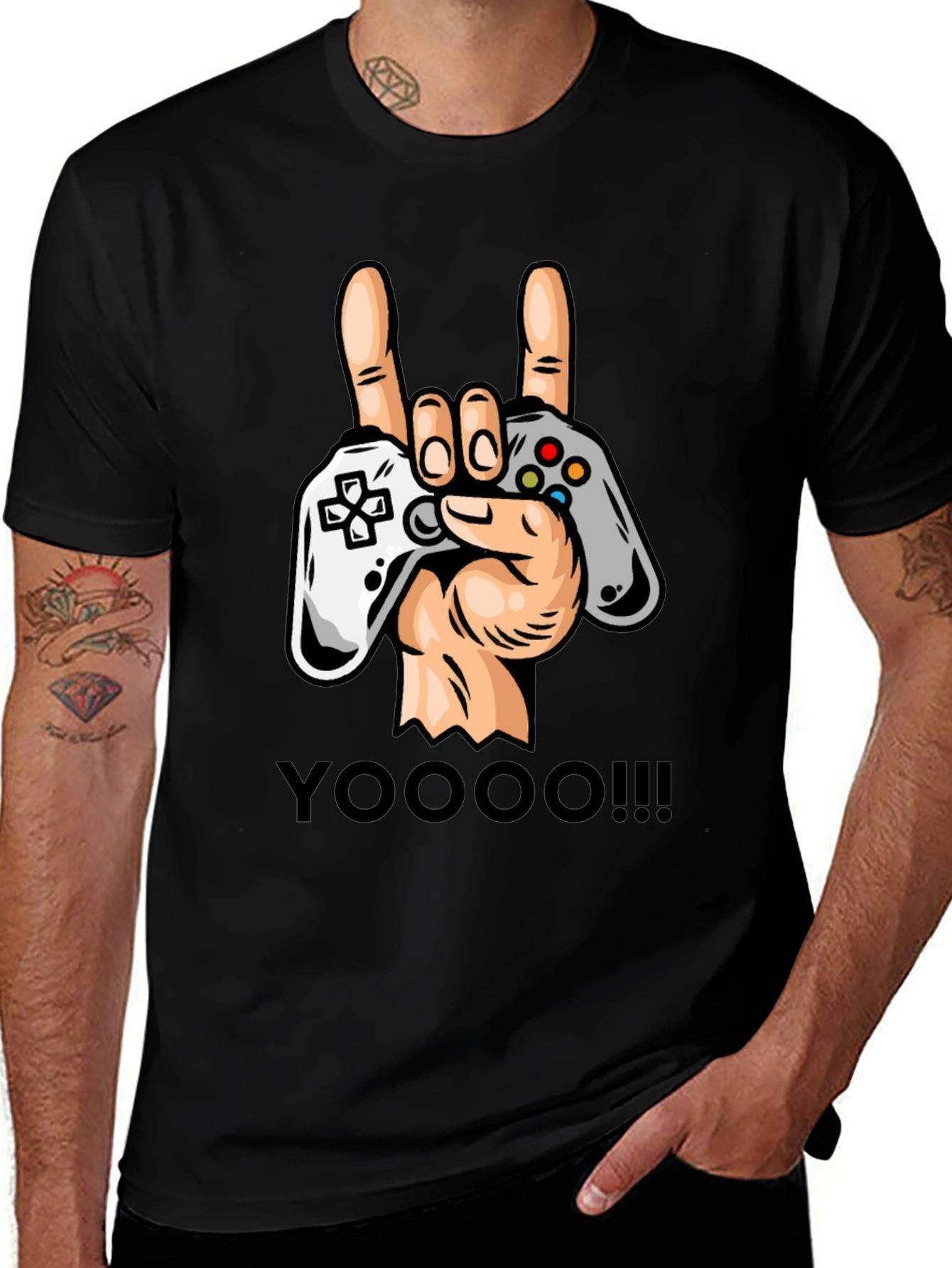 Gamers Rock On T-Shirt - Controller Graphic Tee