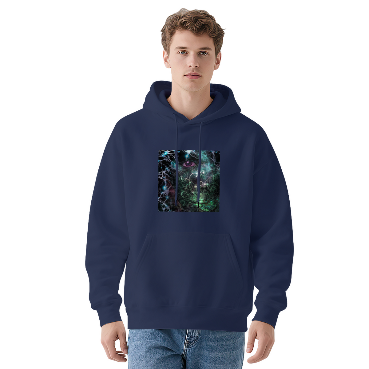 Cyber Glowing Mystical Eye Dark Hoodie
