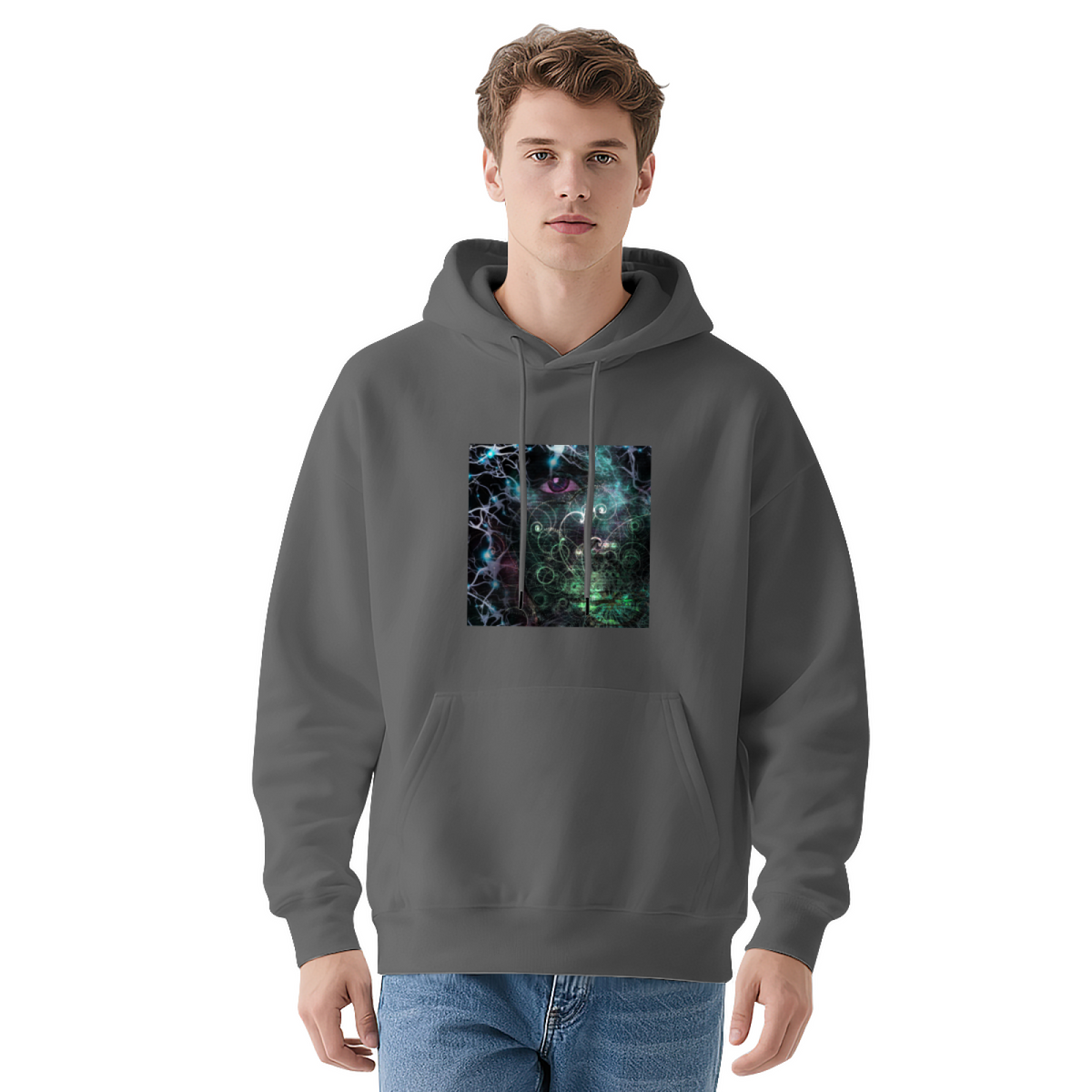 Cyber Glowing Mystical Eye Dark Hoodie