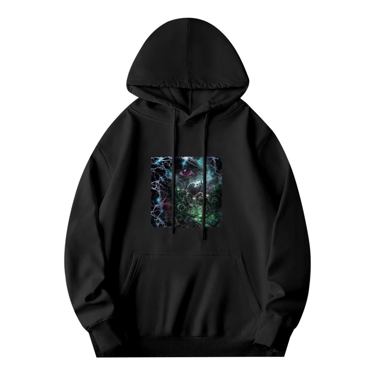 Cyber Glowing Mystical Eye Dark Hoodie