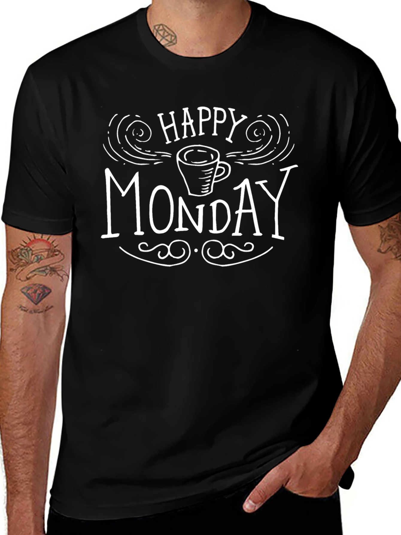 Happy Monday Coffee Graphic T-Shirt