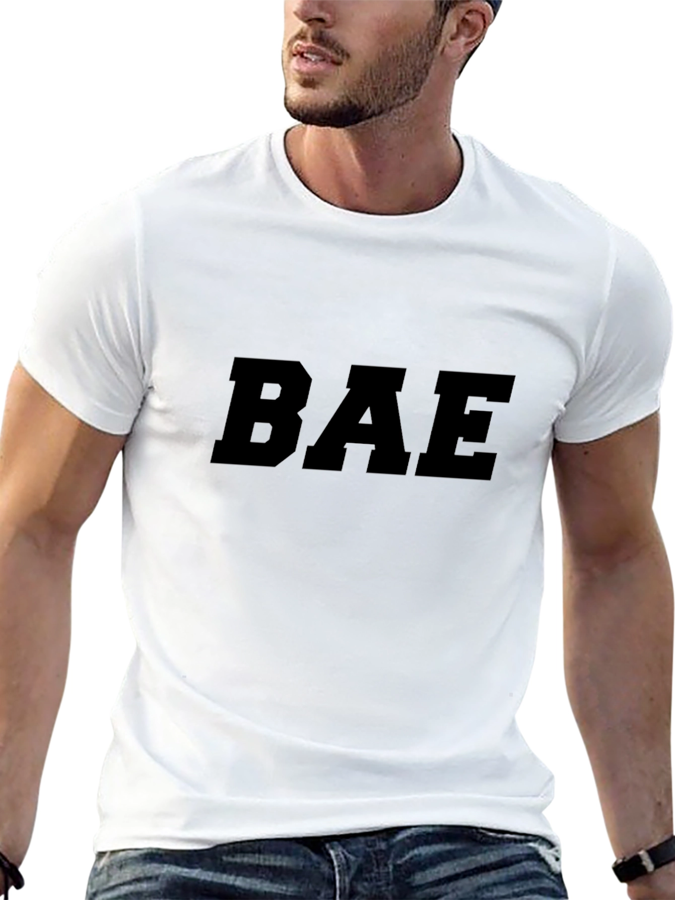BAE Black Graphic Tee - Unisex Casual Top