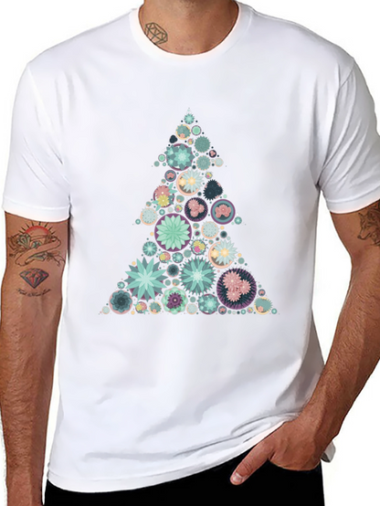 Geometric Christmas Tree Graphic Tee