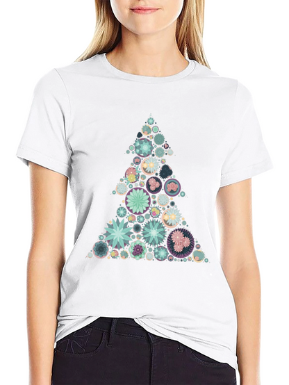 Geometric Christmas Tree Graphic Tee