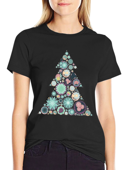Geometric Christmas Tree Graphic Tee