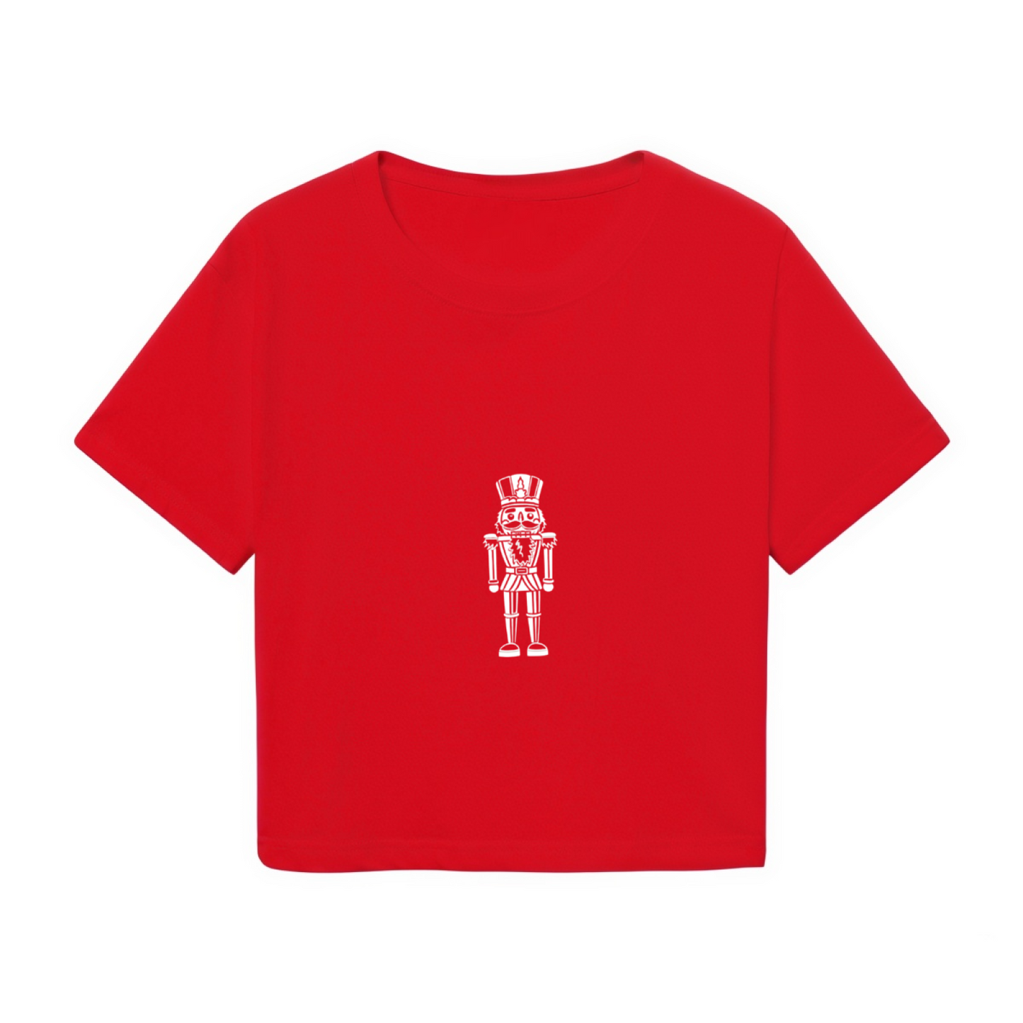 Classic Nutcracker Soldier X?Mas Red Crop Top