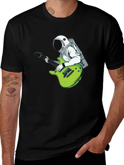 Astronaut Guitarist Graphic T-Shirt - Cool Space Tee