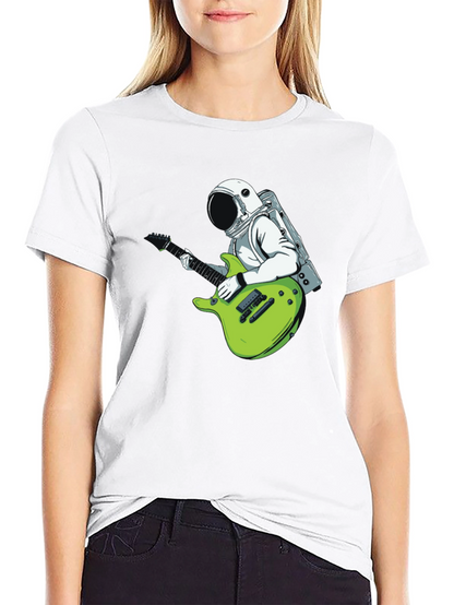 Astronaut Guitarist Graphic T-Shirt - Cool Space Tee