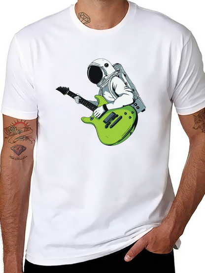 Astronaut Guitarist Graphic T-Shirt - Cool Space Tee