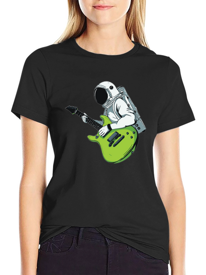 Astronaut Guitarist Graphic T-Shirt - Cool Space Tee