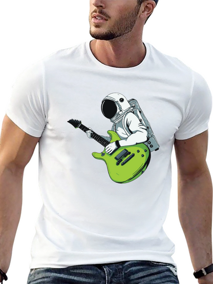 Astronaut Guitarist Graphic T-Shirt - Cool Space Tee