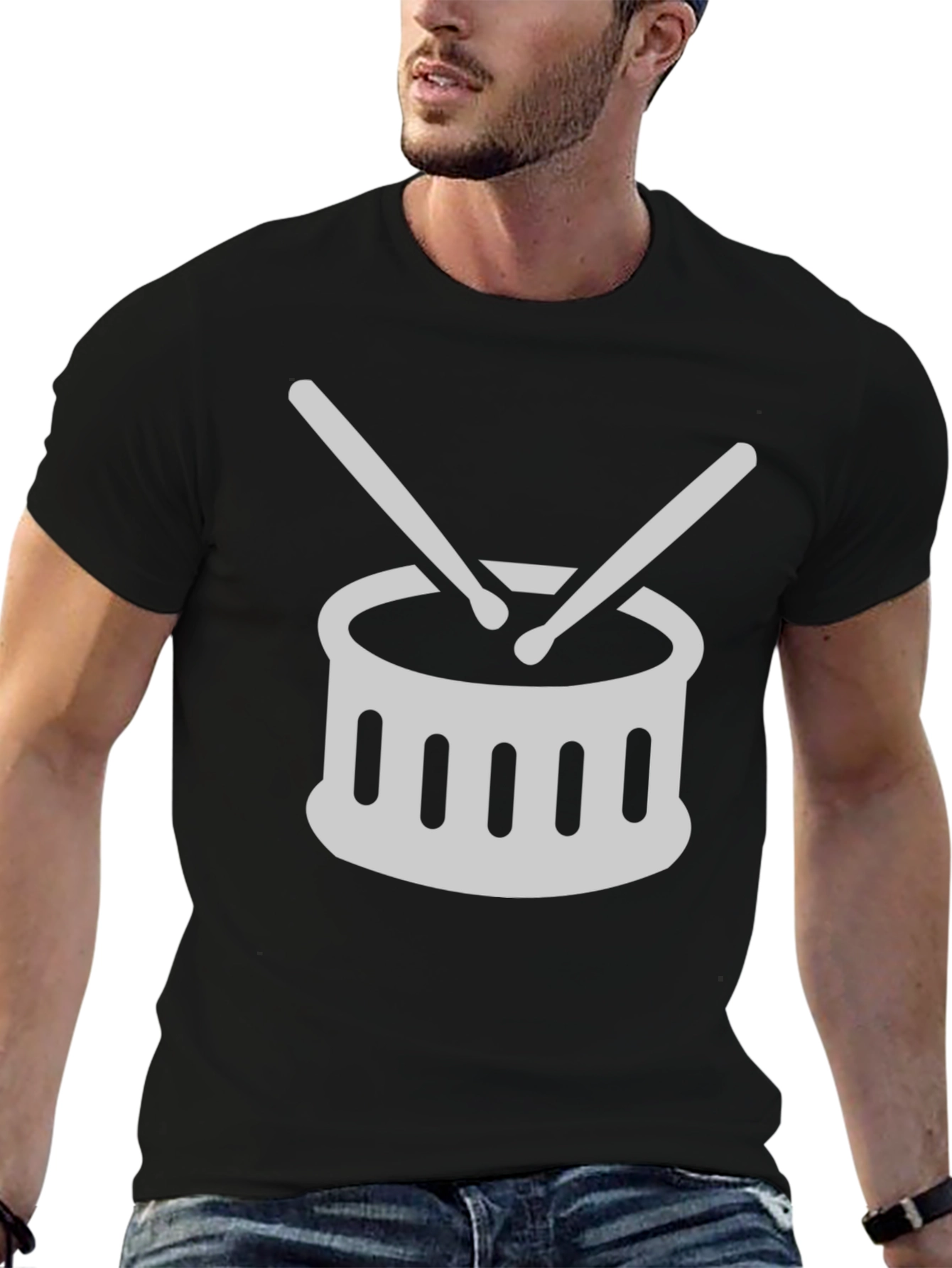 Drum Set Graphic Tee - Music Lover T-Shirt
