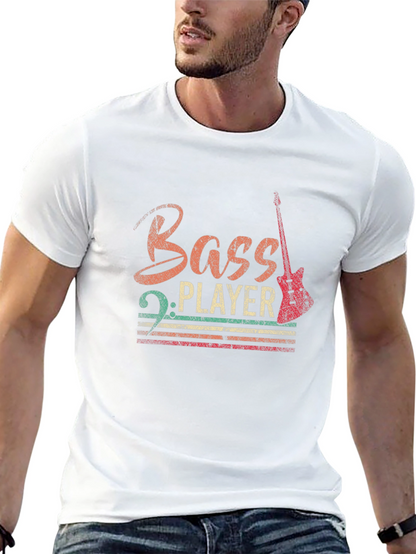Bass Player Graphic Tee - Retro Style