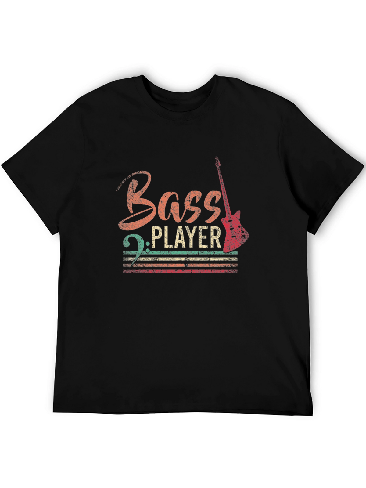 Bass Player Graphic Tee - Retro Style
