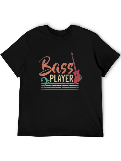 Bass Player Graphic Tee - Retro Style