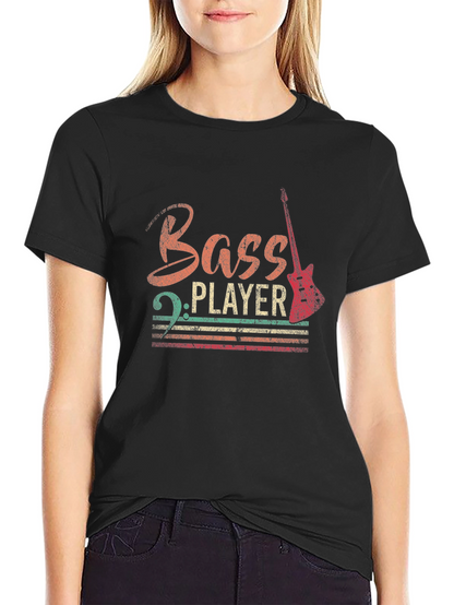 Bass Player Graphic Tee - Retro Style