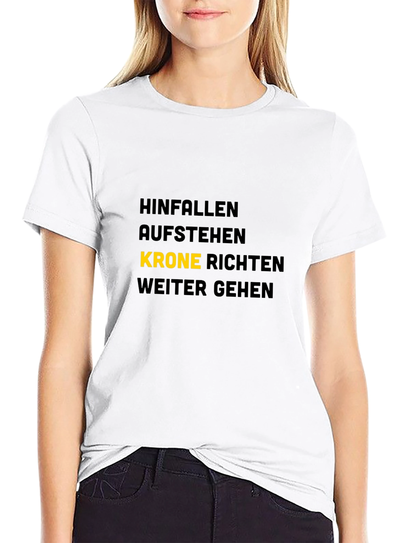 Hinfallen Aufstehen Krone Richten T-Shirt