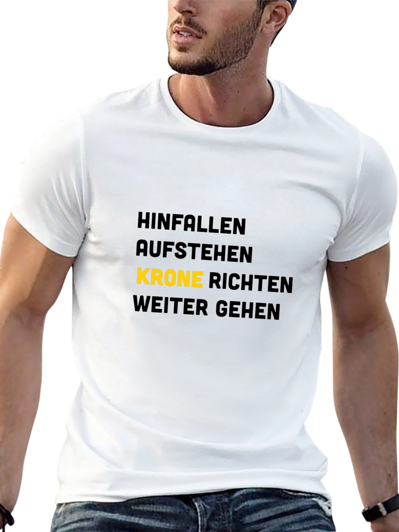 Hinfallen Aufstehen Krone Richten T-Shirt