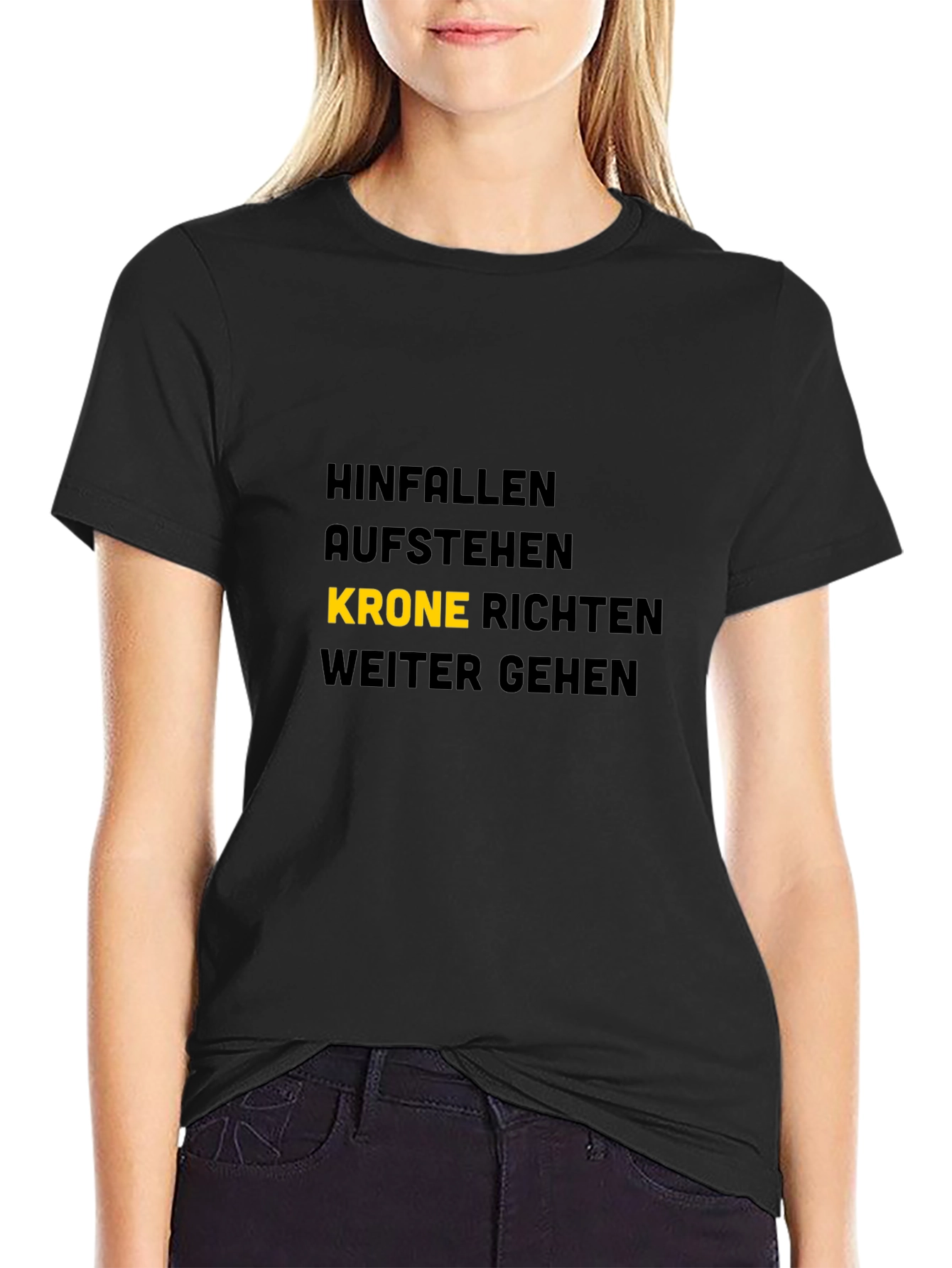 Hinfallen Aufstehen Krone Richten T-Shirt