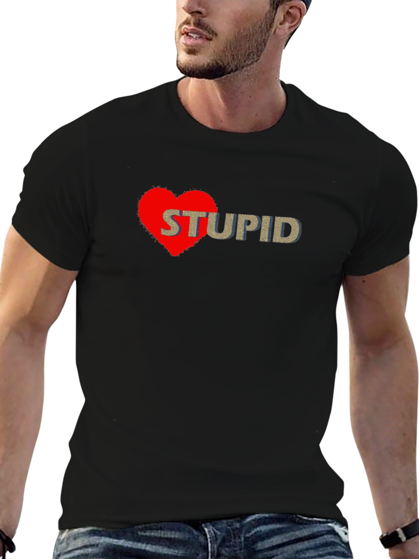 I Heart Stupid Graphic Tee - Casual Style