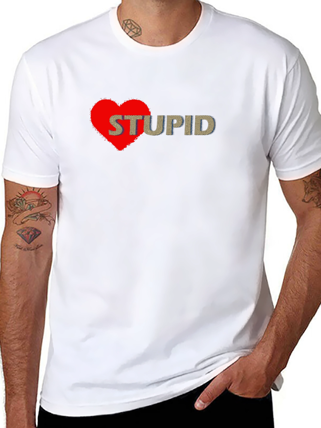 I Heart Stupid Graphic Tee - Casual Style