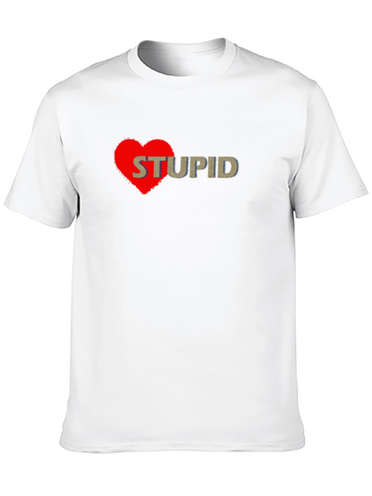 I Heart Stupid Graphic Tee - Casual Style
