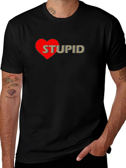 I Heart Stupid Graphic Tee - Casual Style