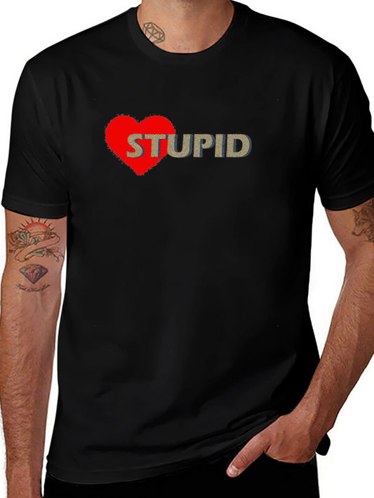 I Heart Stupid Graphic Tee - Casual Style