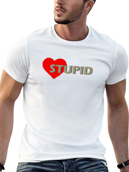 I Heart Stupid Graphic Tee - Casual Style