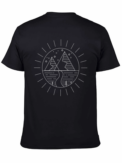 Minimalist Mountain Scene Graphic Tee