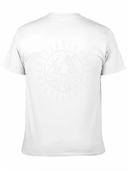 Minimalist Mountain Scene Graphic Tee