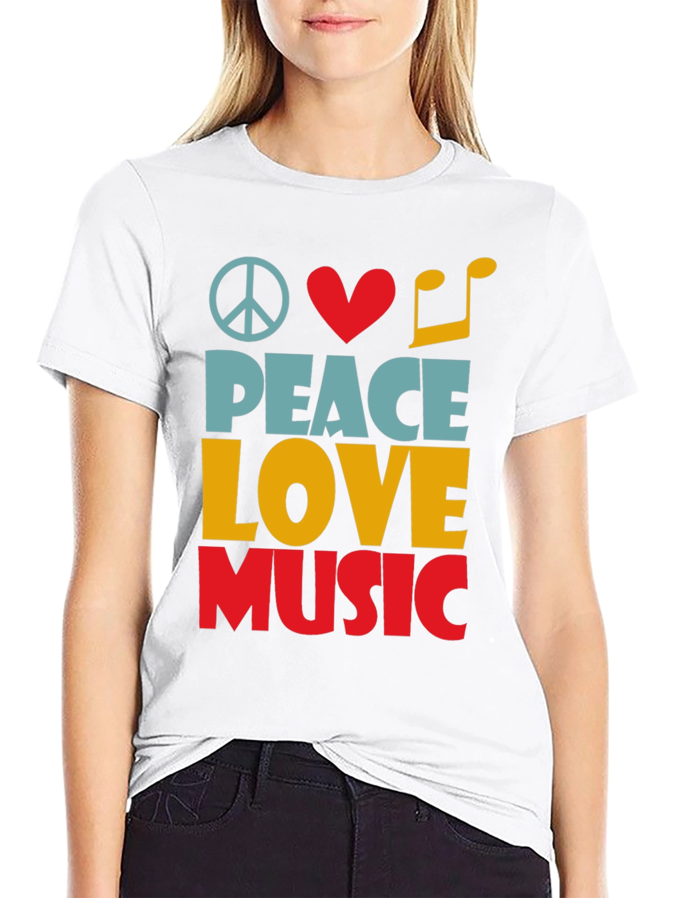 Peace Love Music Graphic Tee - Unisex