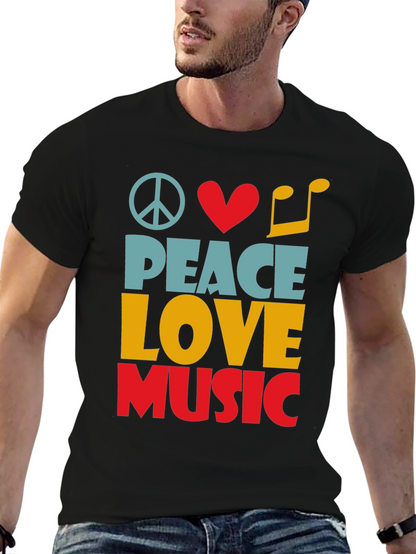 Peace Love Music Graphic Tee - Unisex