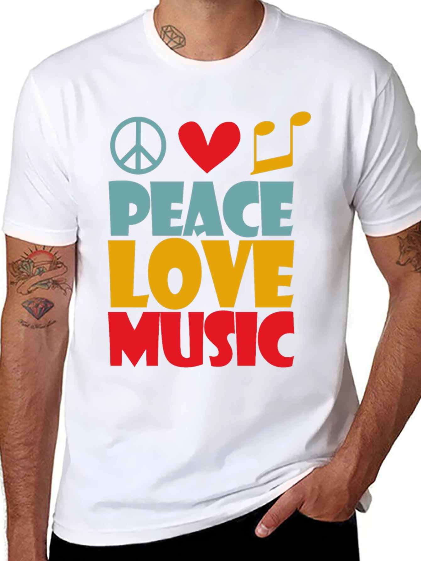 Peace Love Music Graphic Tee - Unisex