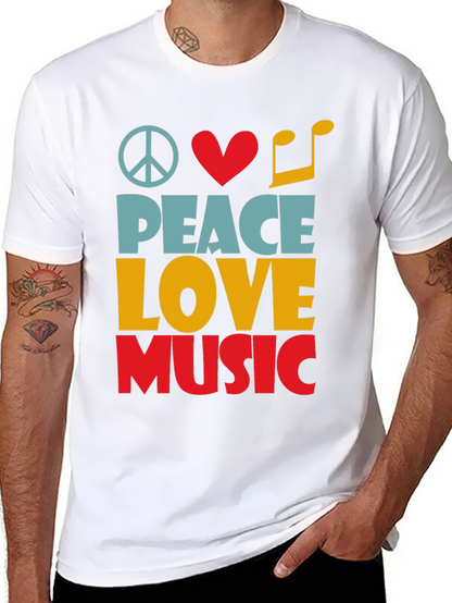 Peace Love Music Graphic Tee - Unisex