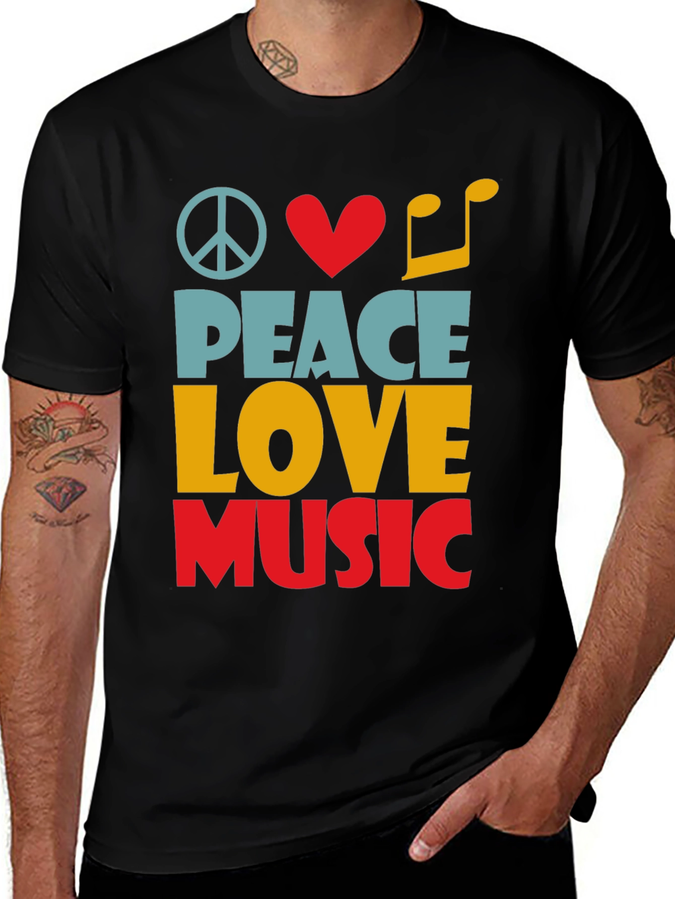 Peace Love Music Graphic Tee - Unisex