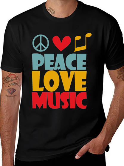 Peace Love Music Graphic Tee - Unisex
