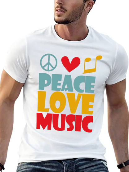 Peace Love Music Graphic Tee - Unisex